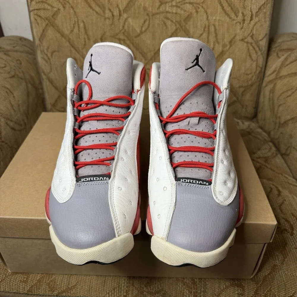 Nike Air Jordan 13 Retro Grey Toe Sneakers 2014 Men 9.5 414571-126 Leather Suede
